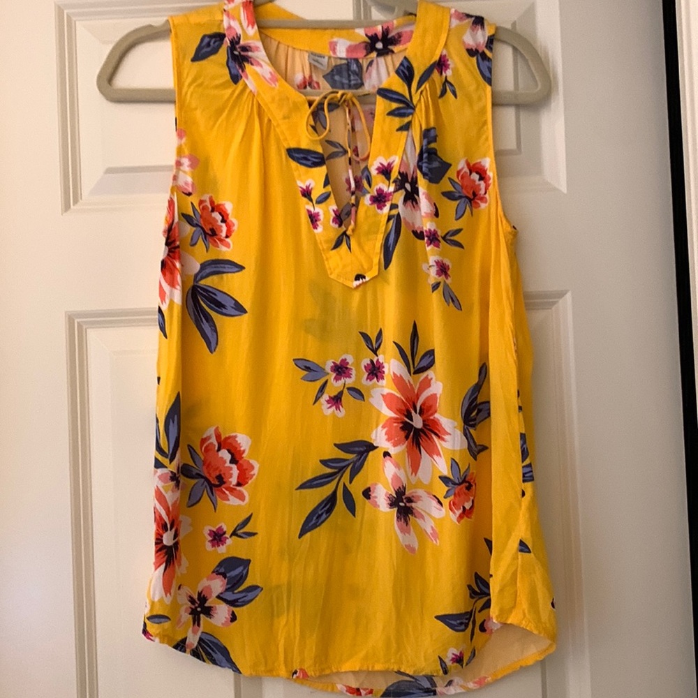 Old Navy summer tank, size small, yellow - Picture 1 of 4